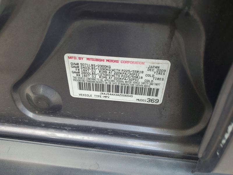Aukcja sprzedaży 2010 Mitsubishi Outlander, vin: JA4JS4AX3AZ006545, numer aukcji: 54013196