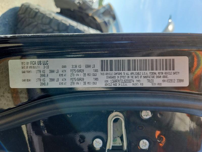 Продажа на аукционе авто 2018 Ram 1500, vin: 1C6RR7KT2JS233274, номер лота: 56052146