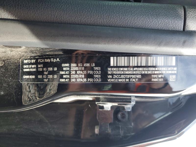 Продажа на аукционе авто 2015 Jeep Renegade, vin: ZACCJBDT0FPB67465, номер лота: 55121306