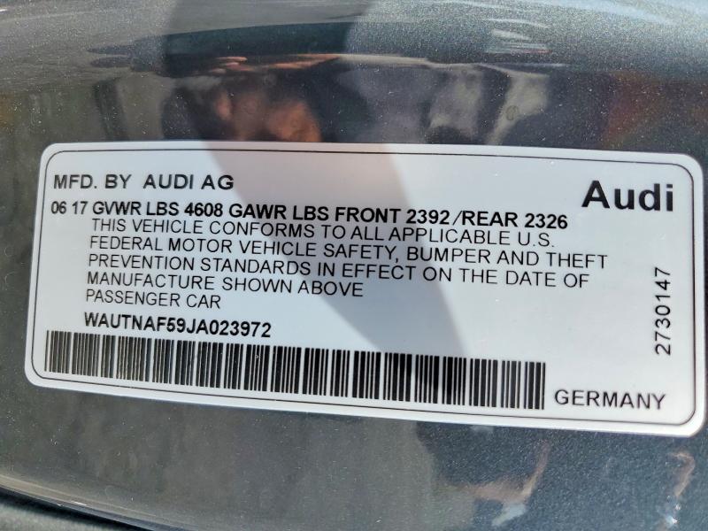 Продаж на аукціоні авто 2018 Audi A5, vin: WAUTNAF59JA023972, номер лоту: 56271736