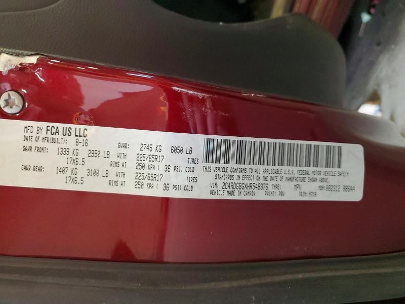 2017 Dodge Grand Caravan მანქანა იყიდება აუქციონზე, vin: 2C4RDGBGXHR548376, აუქციონის ნომერი: 55975166