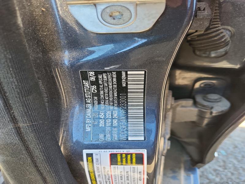 Aukcja sprzedaży 2009 Mercedes-benz C, vin: WDDGF54X19F233001, numer aukcji: 54552036