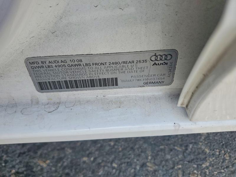 Продажа на аукционе авто 2009 Audi A4, vin: WAULF78K39N037454, номер лота: 56863376