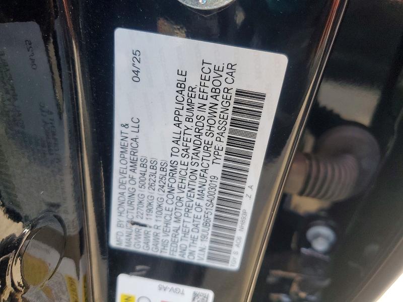 2025 Acura Tlx მანქანა იყიდება აუქციონზე, vin: 19UUB6F51SA003019, აუქციონის ნომერი: 56945216