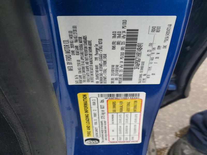 2017 Ford Fusion მანქანა იყიდება აუქციონზე, vin: 3FA6P0G71HR148491, აუქციონის ნომერი: 57838316