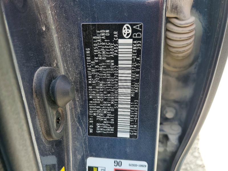 55755586 :رقم المزاد ، 5YFBURHE0KP878022 vin ، 2019 Toyota Corolla مزاد بيع