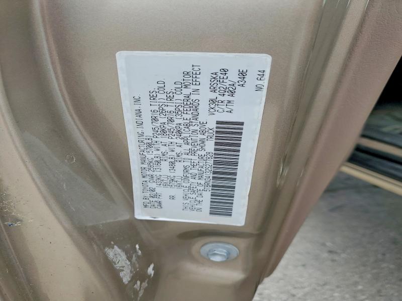 Aukcja sprzedaży 2002 Toyota Tundra, vin: 5TBRN34132S277828, numer aukcji: 58846286