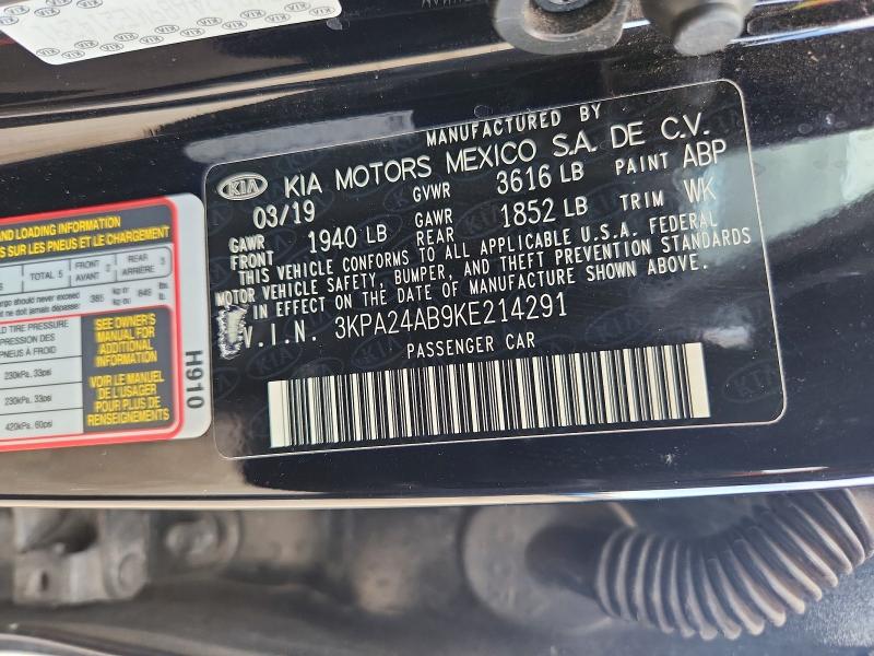Aukcja sprzedaży 2019 Kia Rio, vin: 3KPA24AB9KE214291, numer aukcji: 57706306