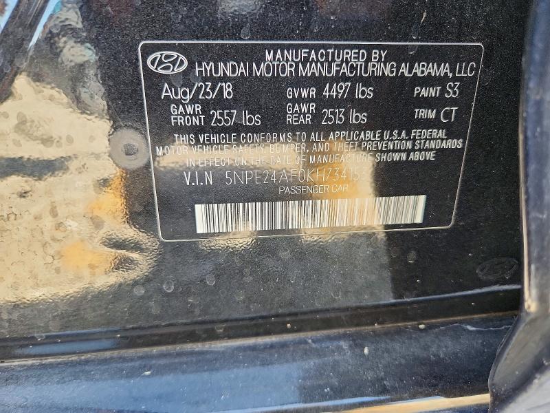 Продажа на аукционе авто 2019 Hyundai Sonata, vin: 5NPE24AF0KH734153, номер лота: 59118066