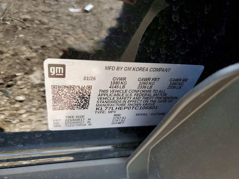 Продажа на аукционе авто 2026 Chevrolet Trax, vin: KL77LHEP0TC106801, номер лота: 58948016