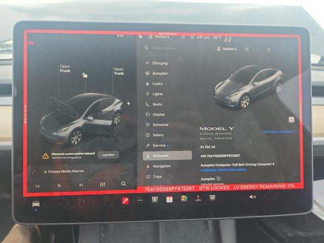 Aukcja sprzedaży 2023 Tesla Model Y, vin: 7SAYGDEE8PF872287, numer aukcji: 54336956