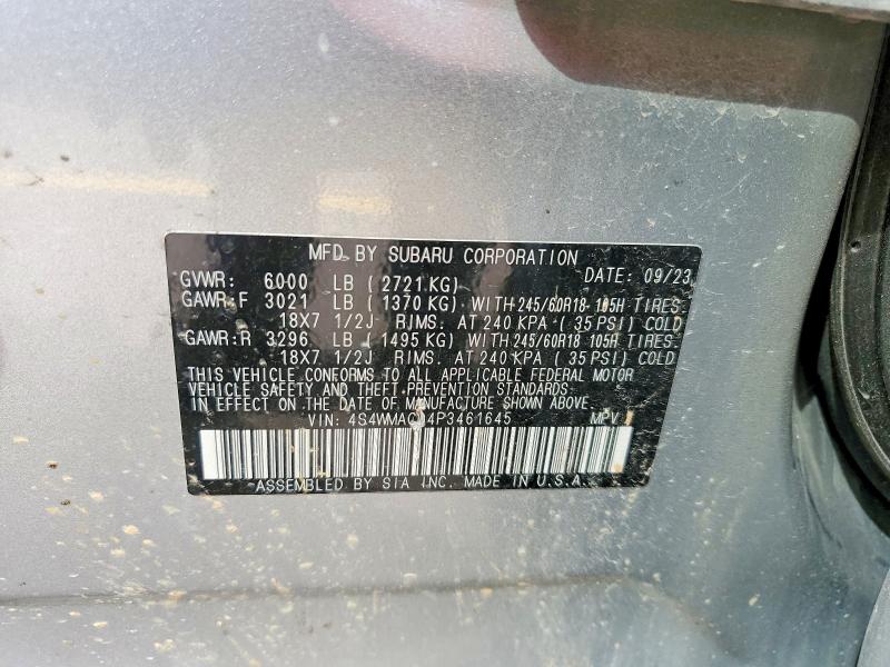 55439836 :رقم المزاد ، 4S4WMACD4P3461645 vin ، 2023 Subaru Ascent مزاد بيع