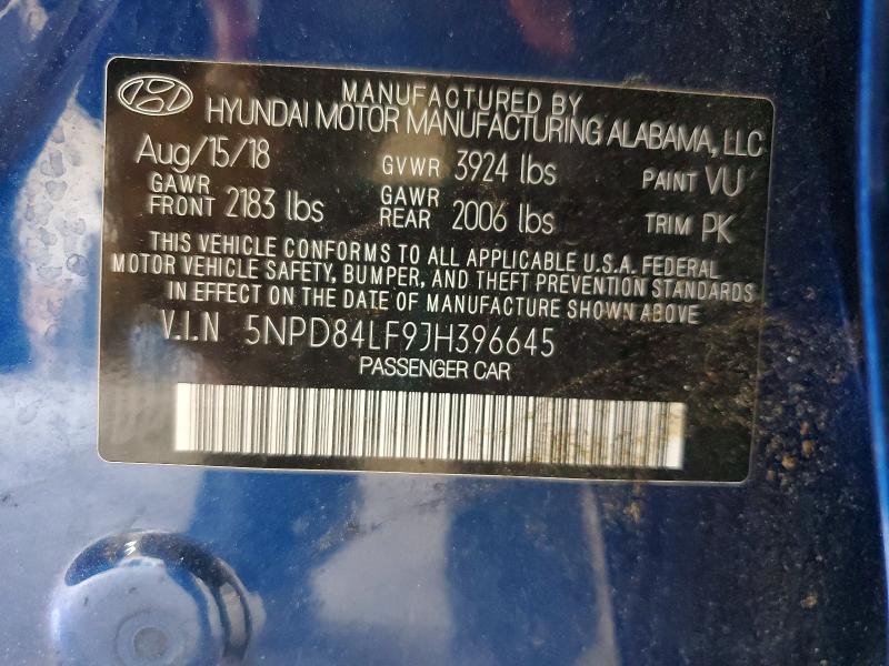 Продажа на аукционе авто 2018 Hyundai Elantra, vin: 5NPD84LF9JH396645, номер лота: 56935246