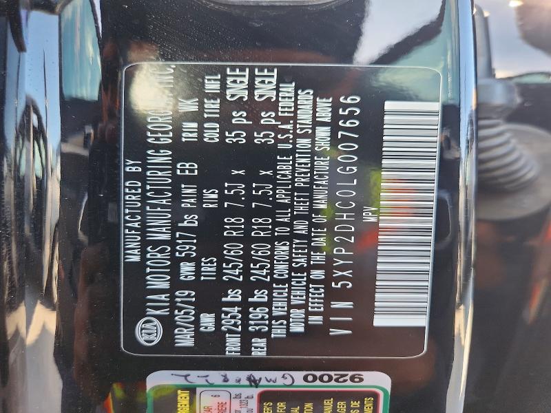 2020 Kia Telluride მანქანა იყიდება აუქციონზე, vin: 5XYP2DHC0LG007656, აუქციონის ნომერი: 57203376