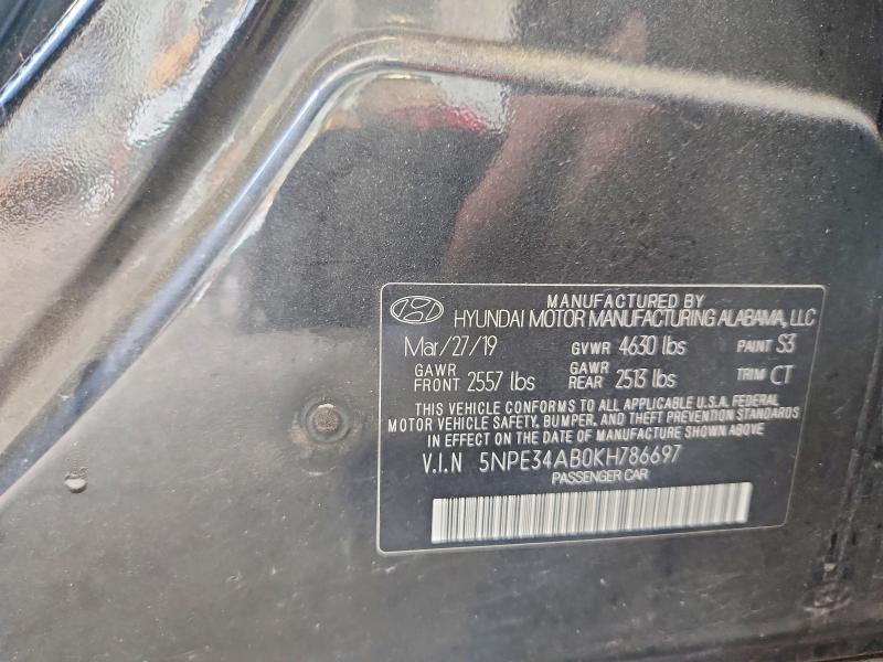 Aukcja sprzedaży 2019 Hyundai Sonata, vin: 5NPE34AB0KH786697, numer aukcji: 57263316