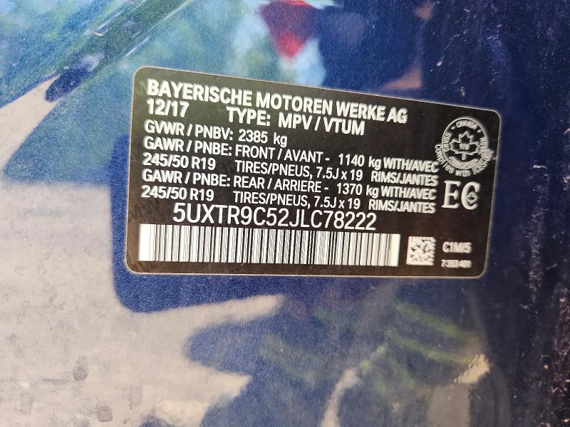 Продажа на аукционе авто 2018 Bmw X3, vin: 5UXTR9C52JLC78222, номер лота: 55674646