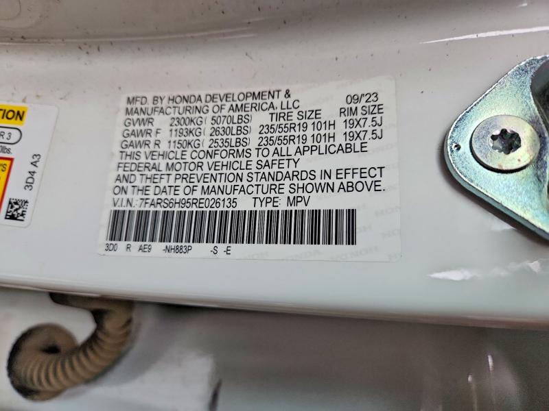 Aukcja sprzedaży 2024 Honda Cr-v, vin: 7FARS6H95RE026135, numer aukcji: 55865846