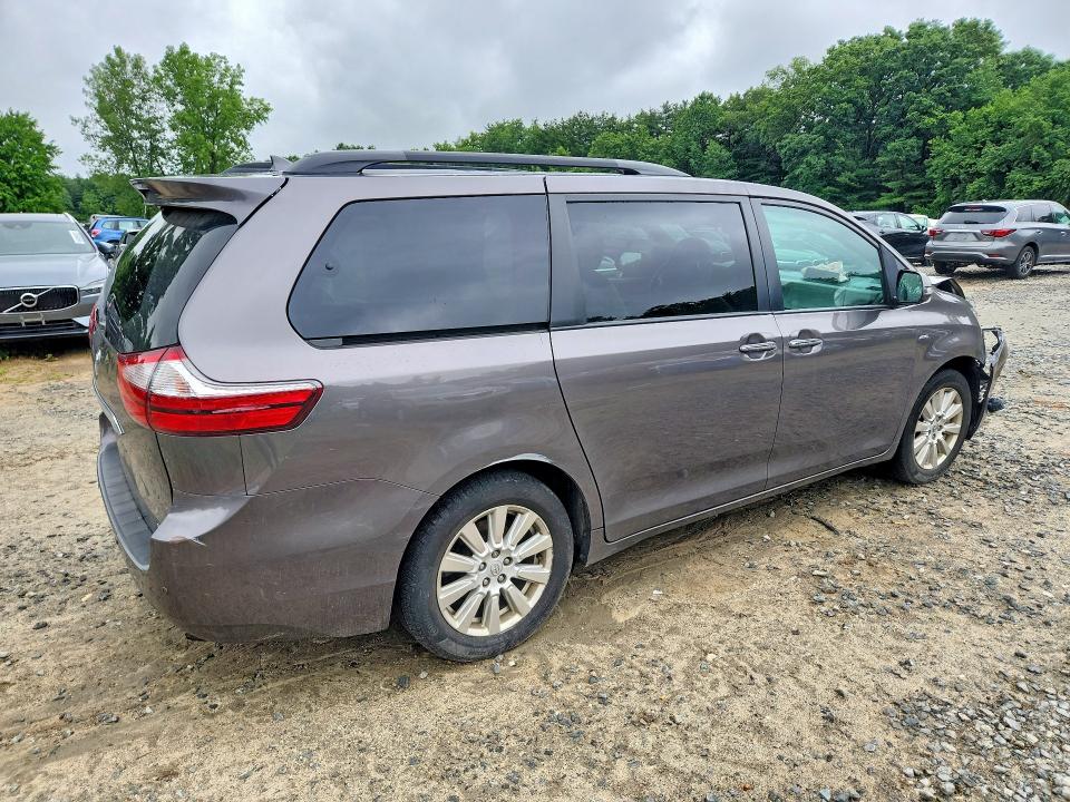 58659456 :رقم المزاد ، 5TDDZ3DC6HS156601 vin ، 2017 Toyota Sienna مزاد بيع