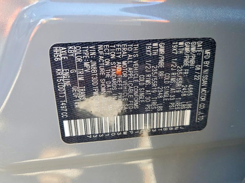 55136246 :رقم المزاد ، JN8BT3DD1PW301337 vin ، 2023 Nissan Rogue مزاد بيع