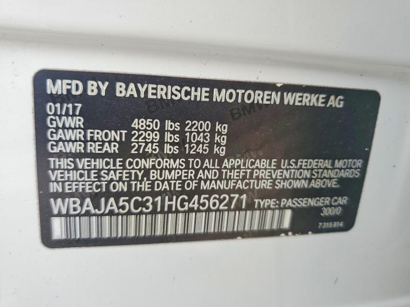 Продажа на аукционе авто 2017 Bmw 530, vin: WBAJA5C31HG456271, номер лота: 55595076