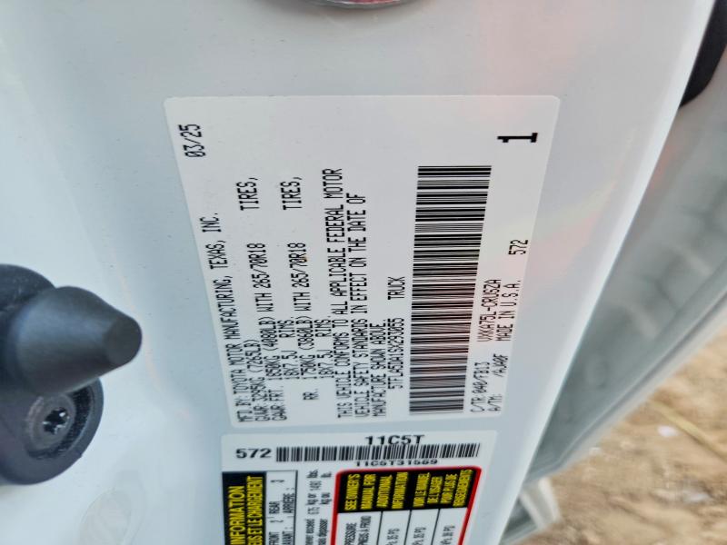 Aukcja sprzedaży 2025 Toyota Tundra, vin: 5TFLA5DA1SX293055, numer aukcji: 55143776