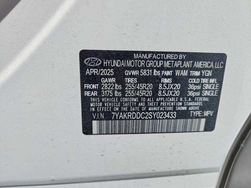56361406 :رقم المزاد ، 7YAKRDDC2SY023433 vin ، 2025 Hyundai Ioniq 5 مزاد بيع