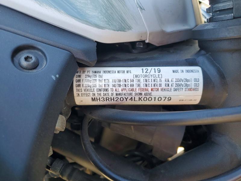 57015216 :رقم المزاد ، MH3RH20Y4LK001079 vin ، 2020 Yamaha Mt-03 مزاد بيع