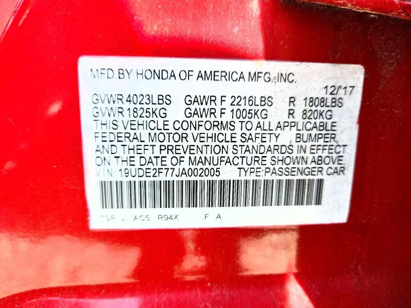 Aukcja sprzedaży 2018 Acura Ilx, vin: 19UDE2F77JA002005, numer aukcji: 54877576