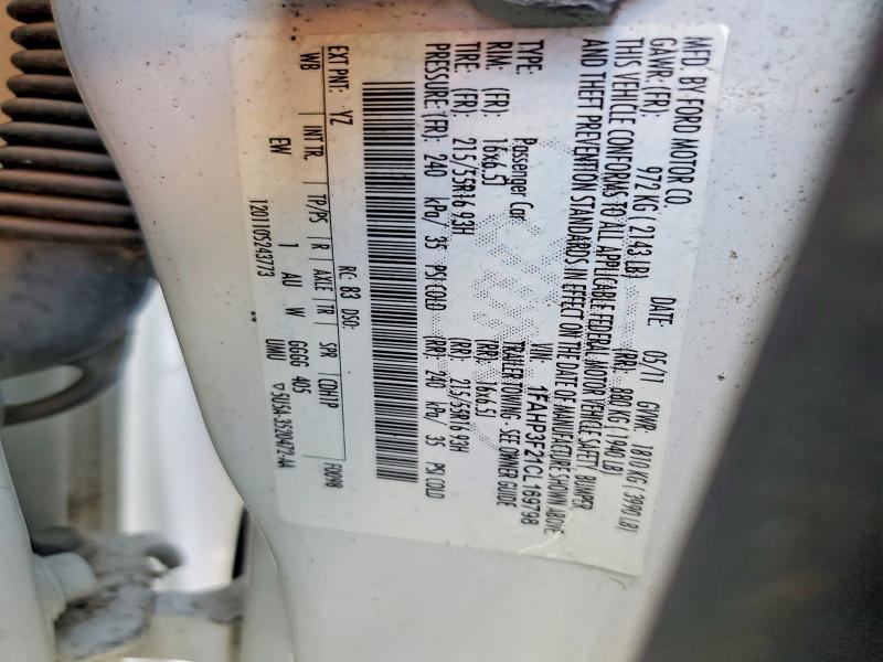56891086 :رقم المزاد ، 1FAHP3F21CL169798 vin ، 2012 Ford Focus مزاد بيع