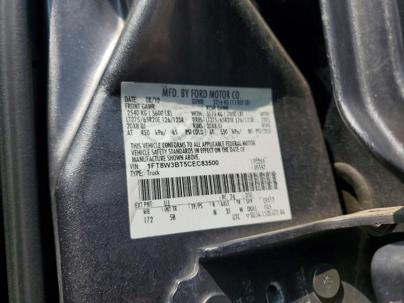 Продаж на аукціоні авто 2012 Ford F350, vin: 1FT8W3BT5CEC83500, номер лоту: 56981666
