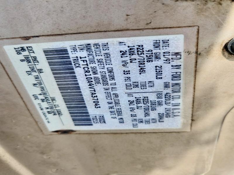 58267726 :رقم المزاد ، 1FTCR10A4VTA37043 vin ، 1997 Ford Ranger مزاد بيع