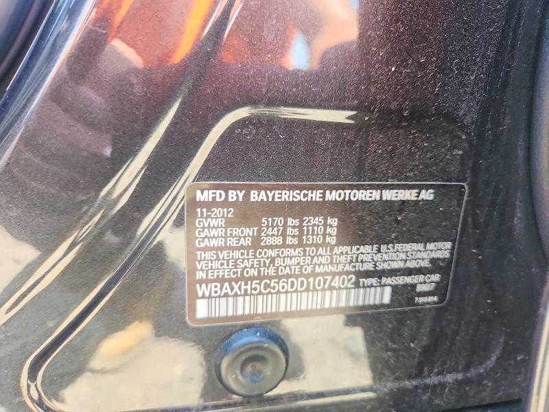 56111316 :رقم المزاد ، WBAXH5C56DD107402 vin ، 2013 Bmw 528 مزاد بيع