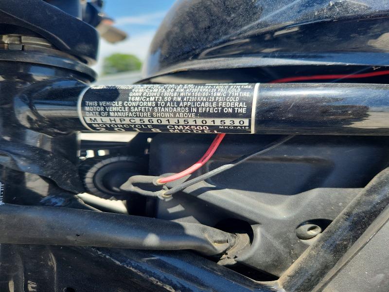 Продажа на аукционе авто 2018 Honda Cmx500, vin: MLHPC5601J5101530, номер лота: 55769766