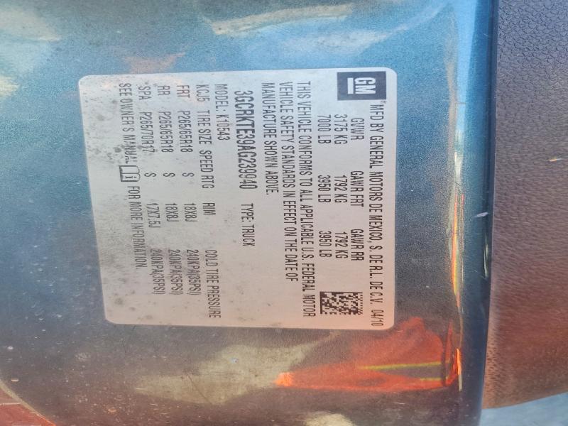 Продаж на аукціоні авто 2010 Chevrolet Silverado, vin: 3GCRKTE39AG239940, номер лоту: 57018046
