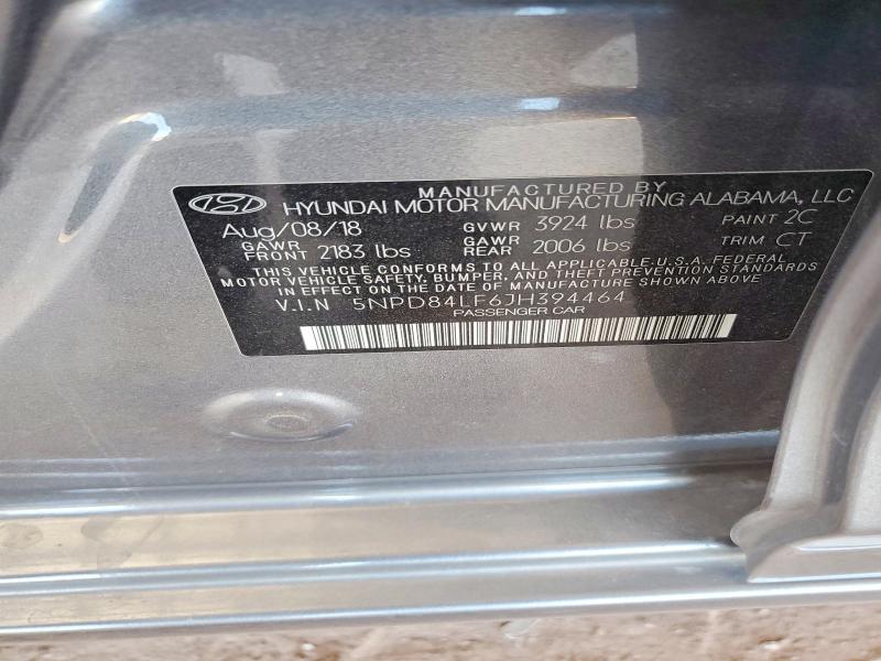 Продаж на аукціоні авто 2018 Hyundai Elantra, vin: 5NPD84LF6JH394464, номер лоту: 59341736