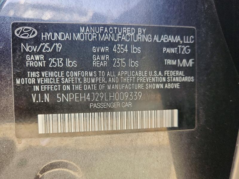 Продажа на аукционе авто 2020 Hyundai Sonata, vin: 5NPEH4J29LH009339, номер лота: 55850636