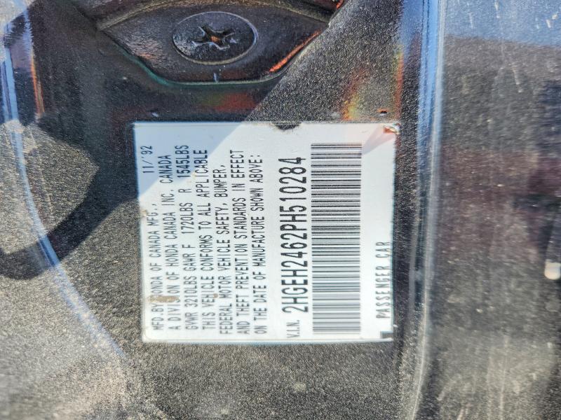 Продажа на аукционе авто 1993 Honda Civic, vin: 2HGEH2462PH510284, номер лота: 55960476