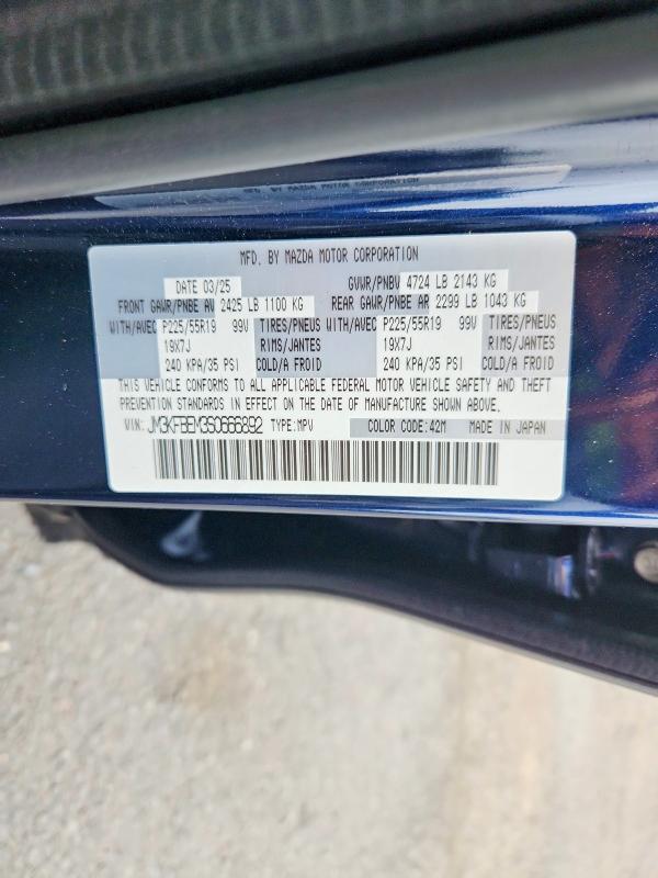 Aukcja sprzedaży 2025 Mazda Cx-5, vin: JM3KFBEM3S0666892, numer aukcji: 58176606