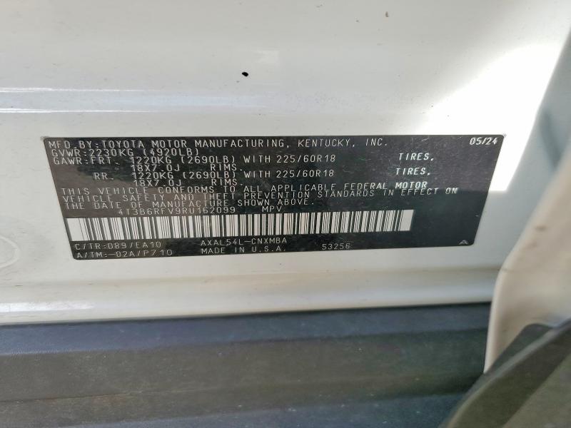 55524806 :رقم المزاد ، 4T3B6RFV9RU162099 vin ، 2024 Toyota Rav4 مزاد بيع