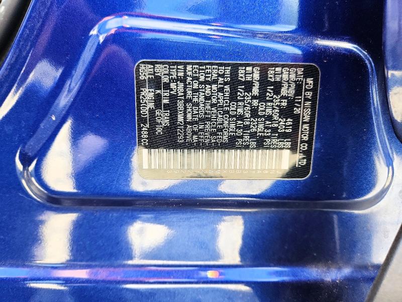 Aukcja sprzedaży 2021 Nissan Rogue, vin: JN8AT3BBXMW212293, numer aukcji: 56229186