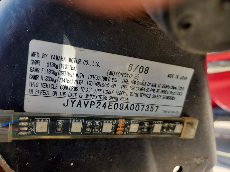 Продаж на аукціоні авто 2009 Yamaha Xvs1300, vin: JYAVP24E09A007357, номер лоту: 55710556