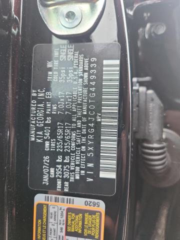 57575486 :رقم المزاد ، 5XYRG4JC0TG449339 vin ، 2026 Kia Sorento مزاد بيع