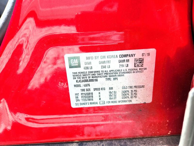 Aukcja sprzedaży 2020 Buick Encore, vin: KL4CJASB0LB005166, numer aukcji: 58713006