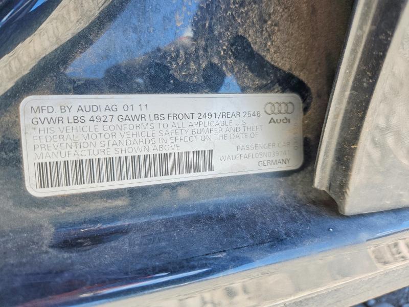 56435516 :رقم المزاد ، WAUFFAFL0BN039741 vin ، 2011 Audi A4 مزاد بيع