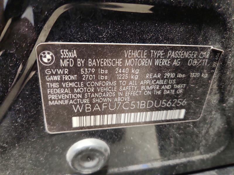 Продаж на аукціоні авто 2011 Bmw 535i, vin: WBAFU7C51BDU56256, номер лоту: 59294806
