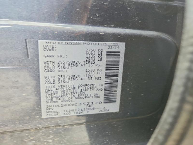 Продаж на аукціоні авто 2024 Infiniti Qx60, vin: 5N1DL1HU0RC352170, номер лоту: 56919096
