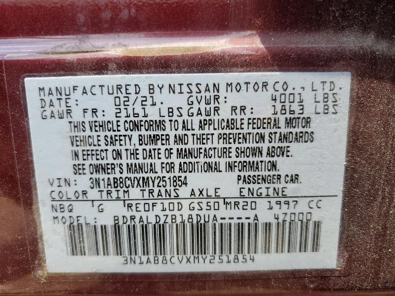 56431196 :رقم المزاد ، 3N1AB8CVXMY251854 vin ، 2021 Nissan Sentra مزاد بيع