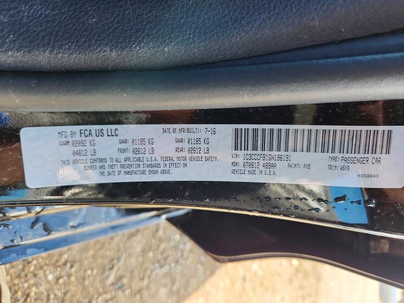 57477576 :رقم المزاد ، 1C3CCCFB1GN196191 vin ، 2016 Chrysler 200 مزاد بيع
