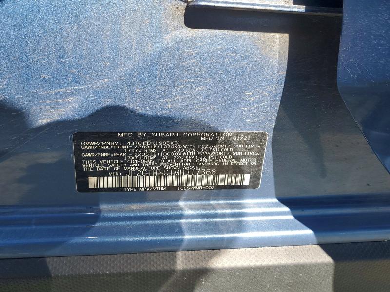 Aukcja sprzedaży 2021 Subaru Crosstrek, vin: JF2GTHSC1MH317368, numer aukcji: 58773406