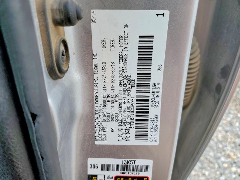 50287066 :رقم المزاد ، 5TFBW5F11EX392991 vin ، 2014 Toyota Tundra مزاد بيع